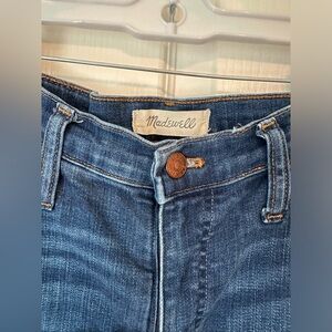 Madewell Roadtripper Jean 10” Rise Zipper Ankle Detail Size 30 Medium Wash